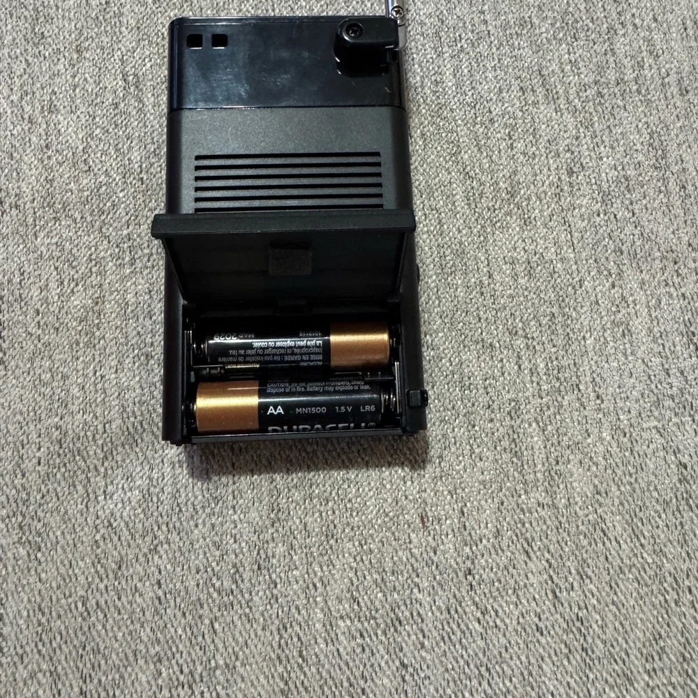 Sony ICF-P26 Portable AM/FM Radio Black.Dc 3V R6 Size AA X2 Battery